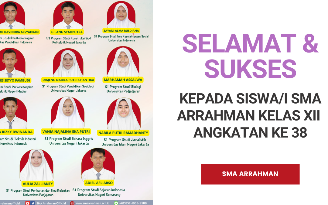 Selamat & Sukses Untuk Para Penerus Bangsa Yang Hebat